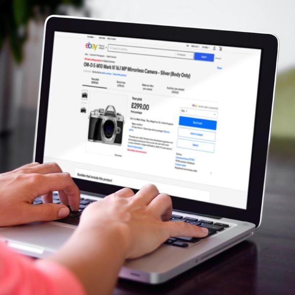 eBay Angebot auf Laptop-Bildschirm