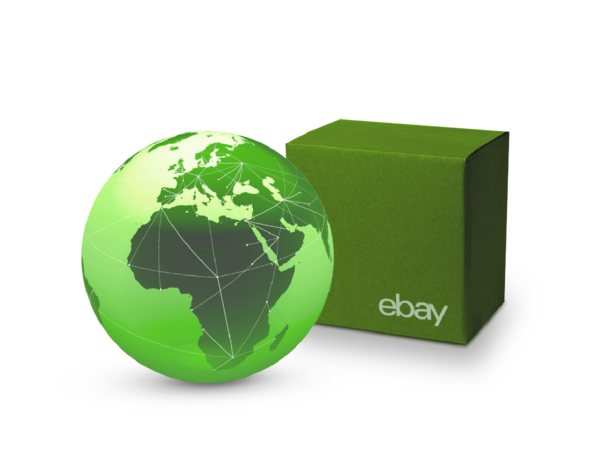 Globo terrestre e logo eBay