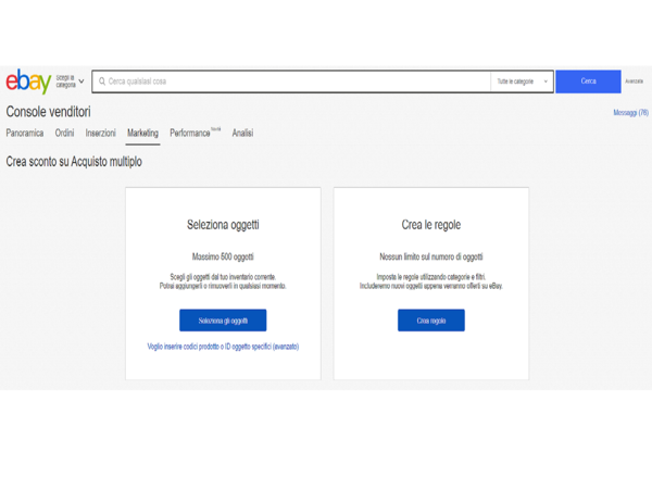 Seleziona oggetti o Crea regole