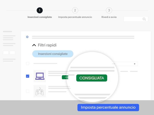 screenshot oggetti consigliati
